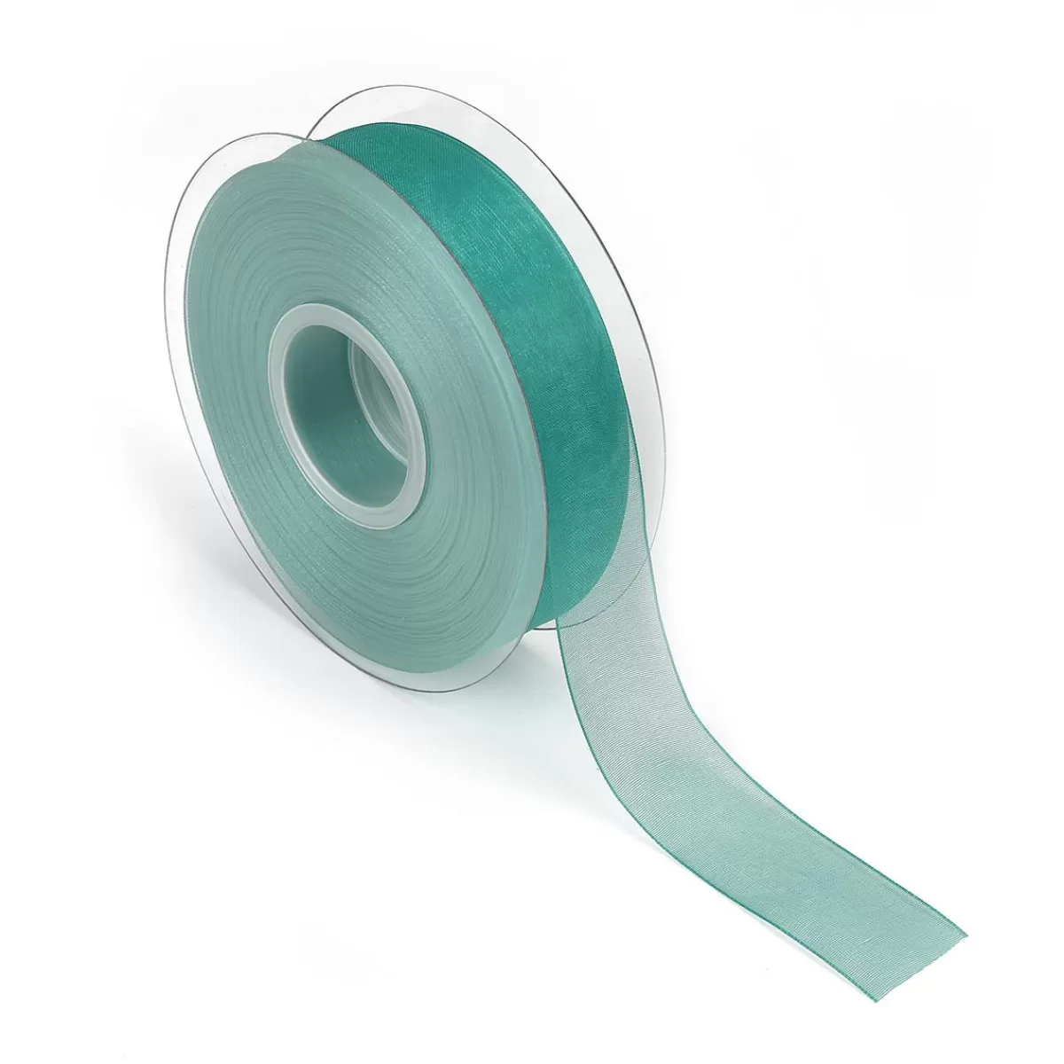 DecoWoerner Chiffon Ribbon W. Selvedge 25mm X 50m Turquoise