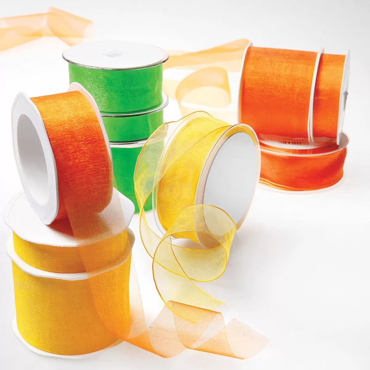 DecoWoerner Chiffon Ribbon, Width 25 Mm, Fresh