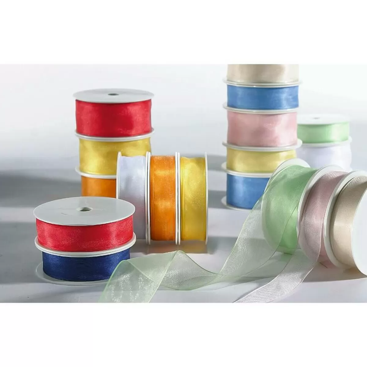 DecoWoerner Chiffon Ribbon, Width 70 Mm, Dark