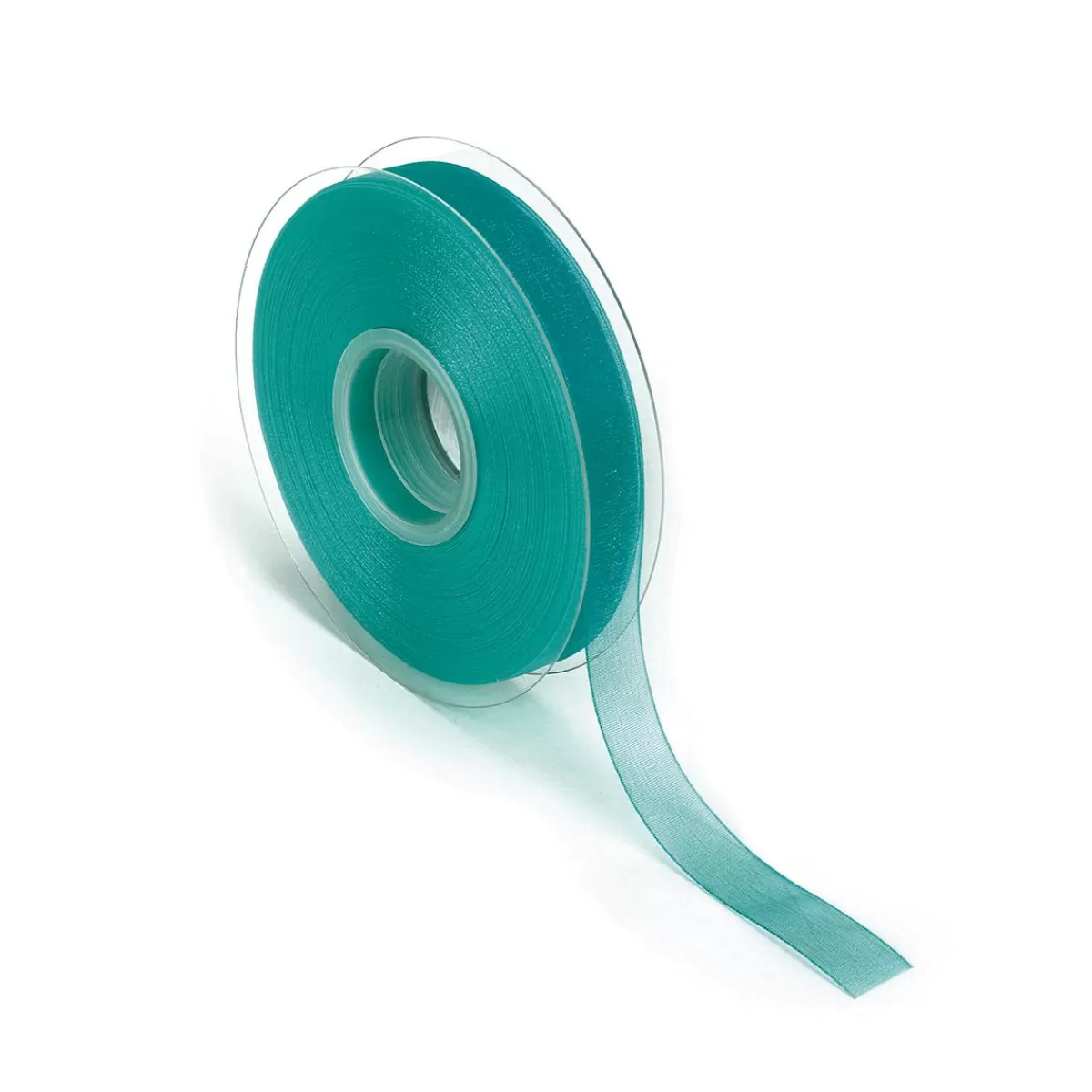 DecoWoerner Chiffon Ribbon With Selvedge 15mm X 50m Turquoise