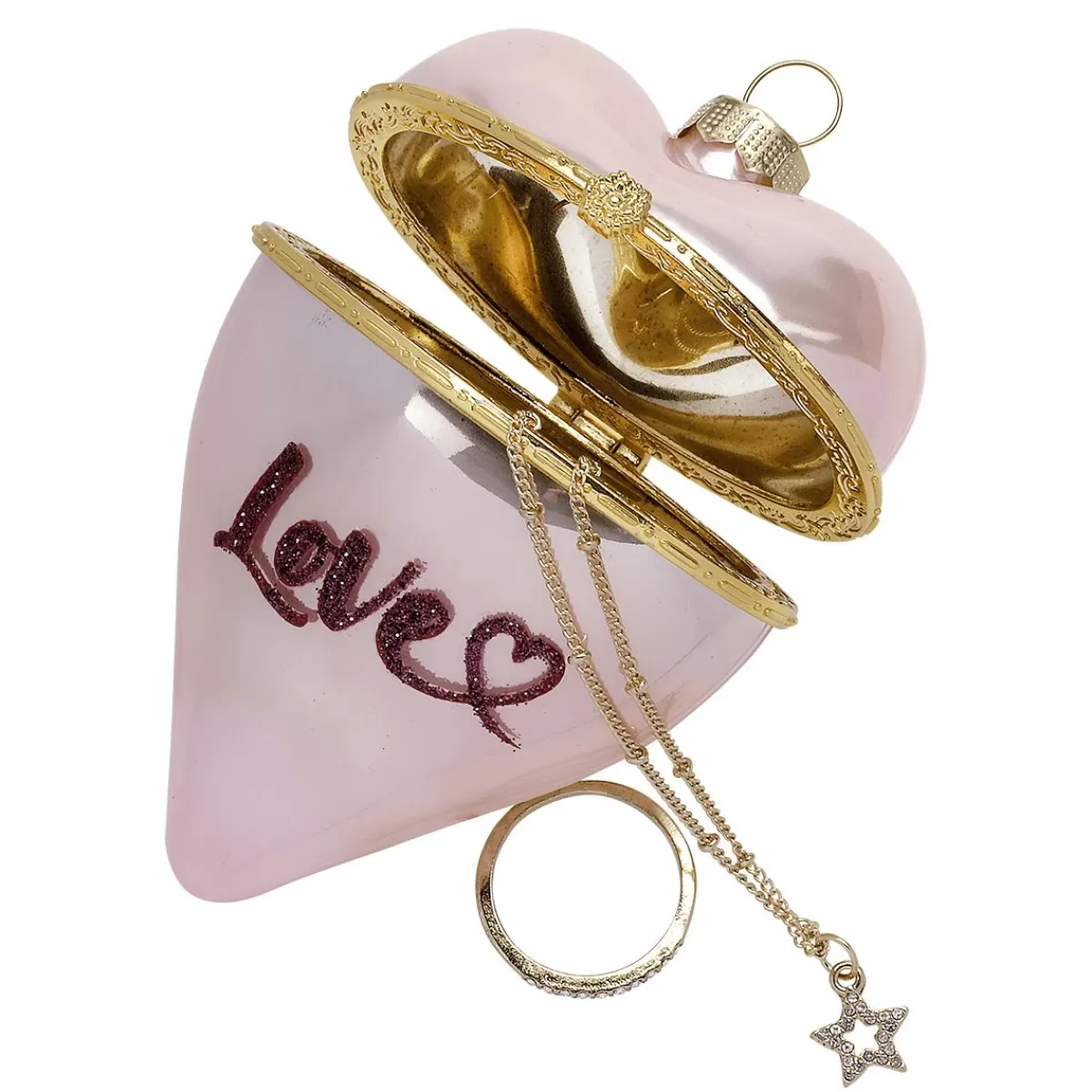 DecoWoerner Christmas Ball Pendant Heart 10 Cm