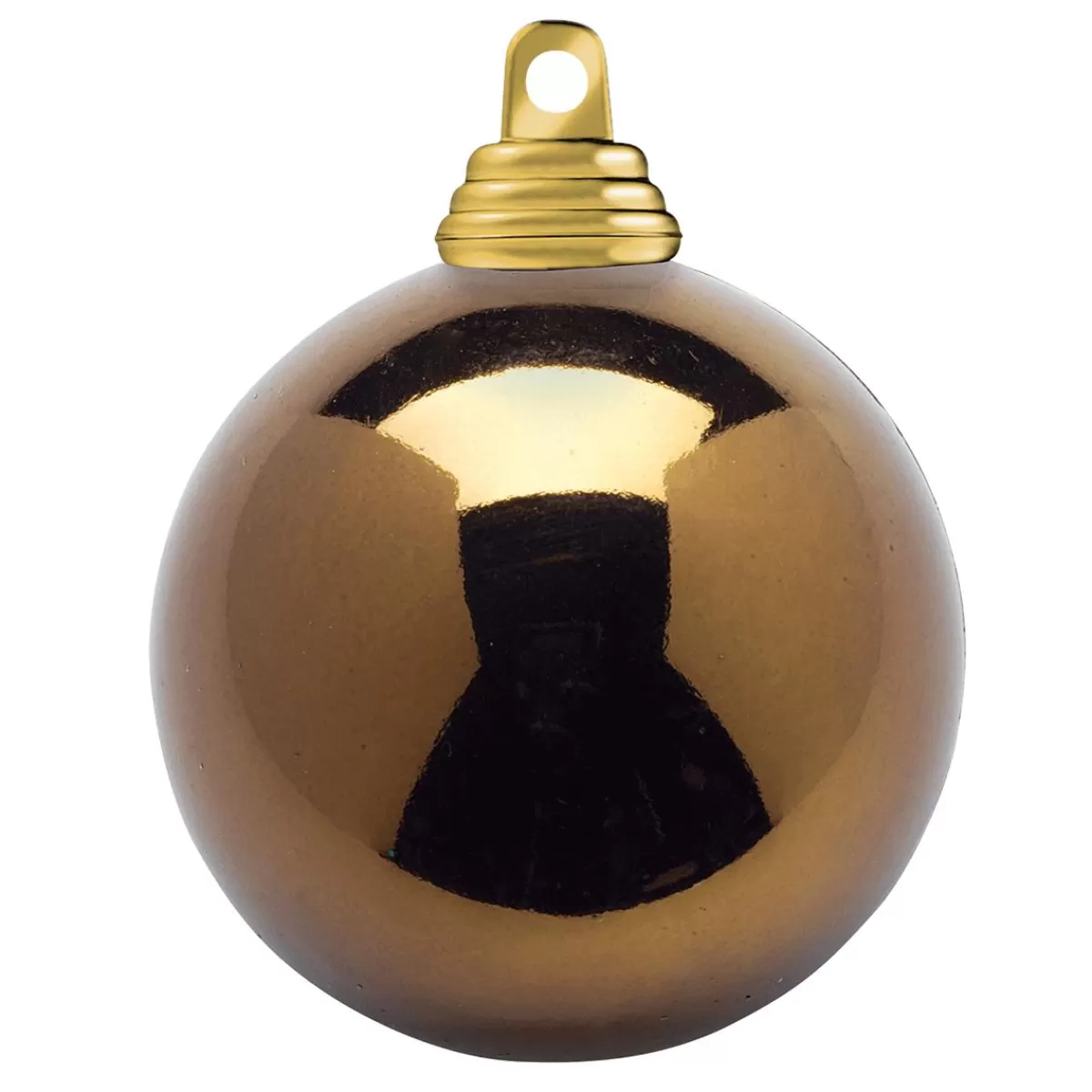 DecoWoerner Christmas Balls Flame Retardant Plastic Mocha Shiny