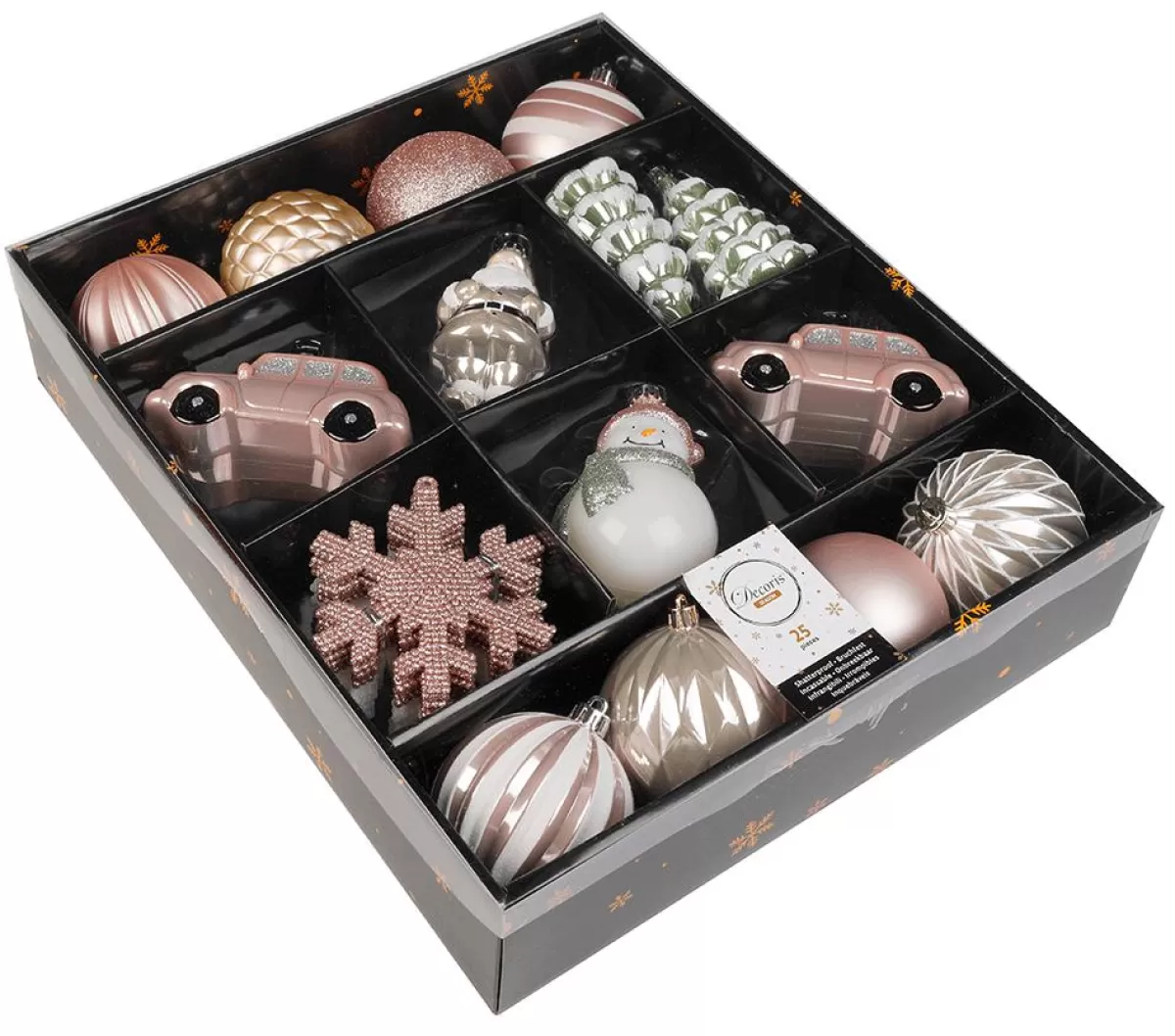 DecoWoerner Christmas Balls Mix Box 30 Pcs Ø 6 Cm