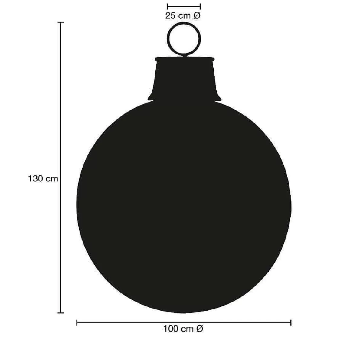 DecoWoerner Christmas Bauble 100 Cm, Desired Colour