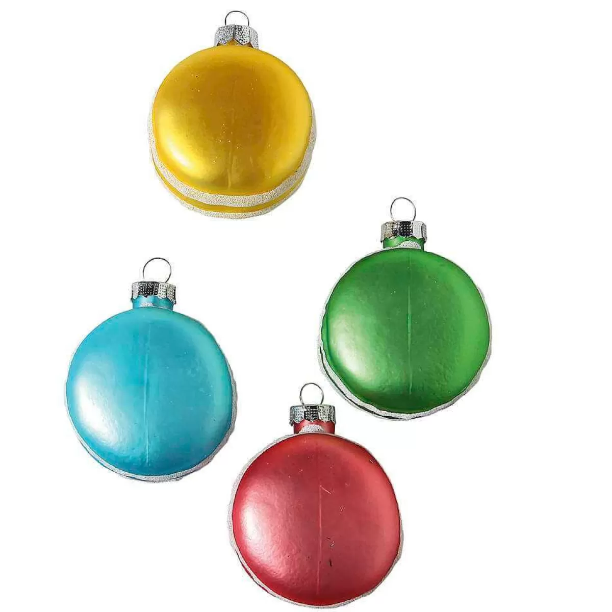 DecoWoerner Christmas Baubles Hanger Macarons, 4 Pcs