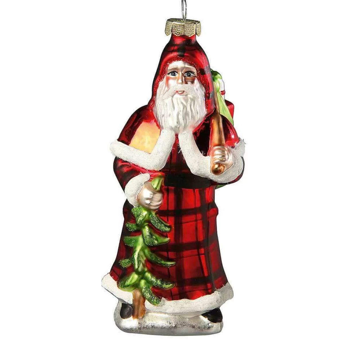 DecoWoerner Christmas Baubles Hanger "Santa Claus" 12,5 Cm