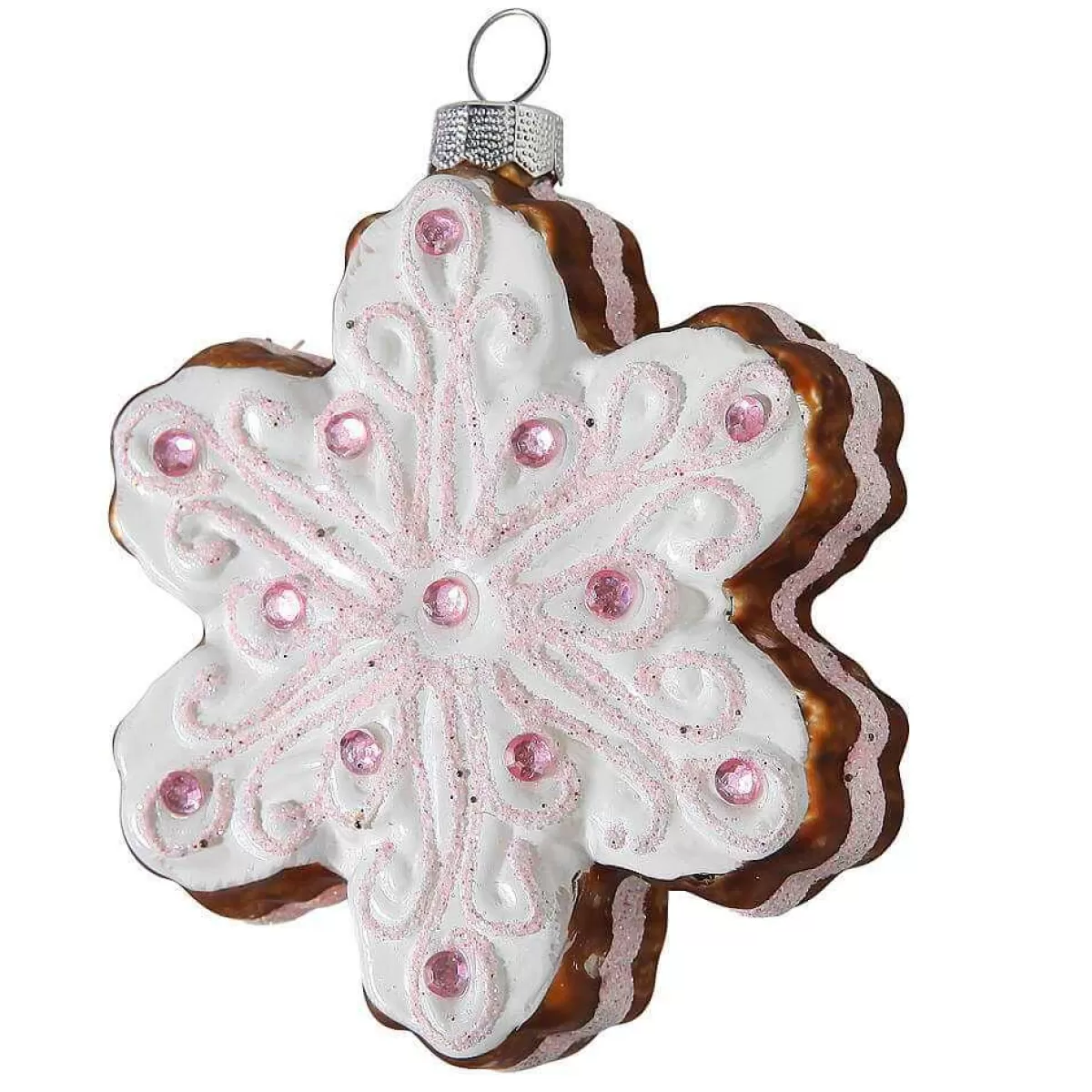 DecoWoerner Christmas Baubles Hanger "Snowflake" 9,5 Cm