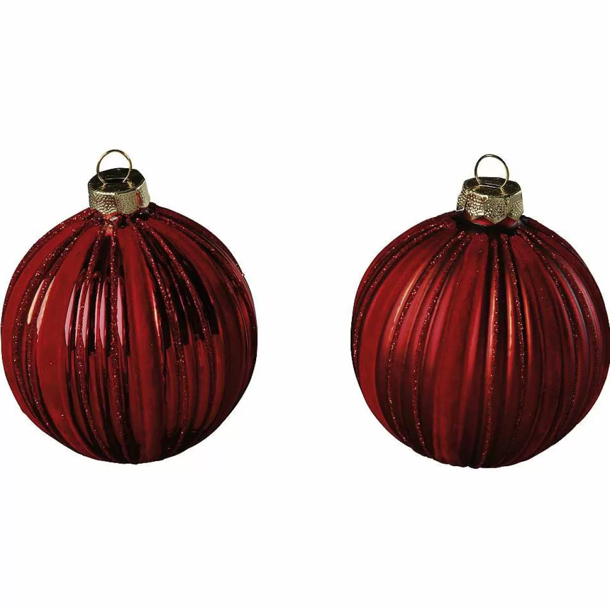 DecoWoerner Christmas Baubles Velvet , 8 Cm, 2 Pcs