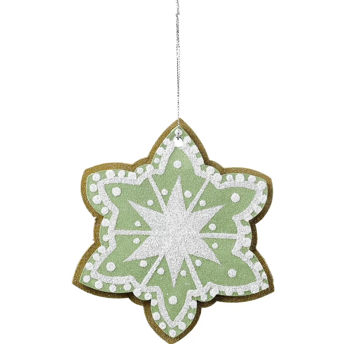 DecoWoerner Christmas Pendant Gingerbread Star 14 Cm Ø 4 Pieces