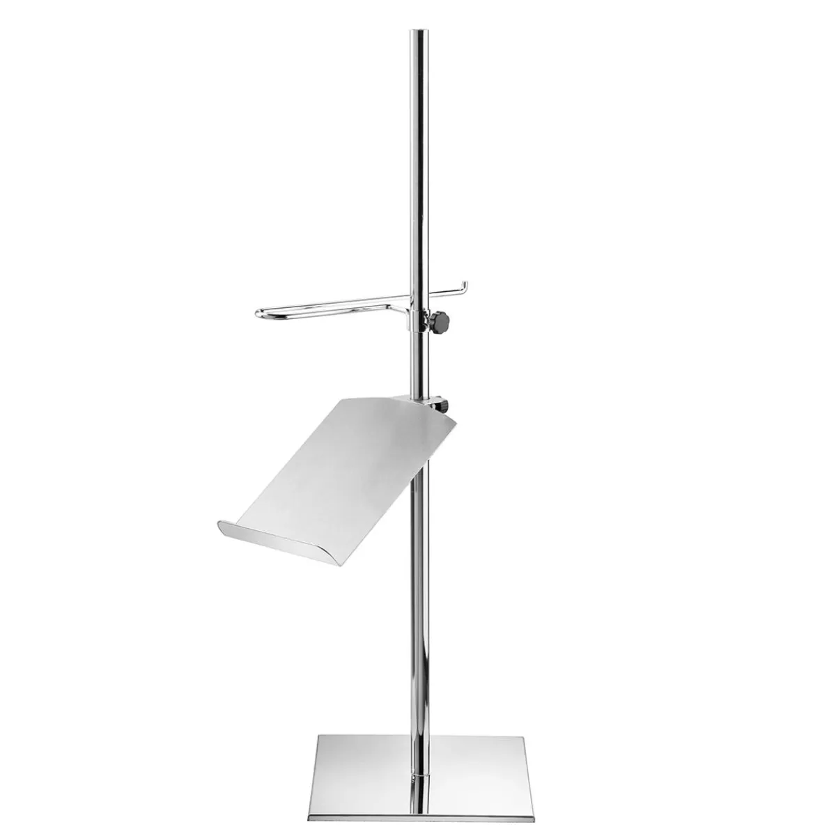 DecoWoerner Chrome Stand For Tailor's Busts With Shoe Presenter 40 X 40 X 100 Cm