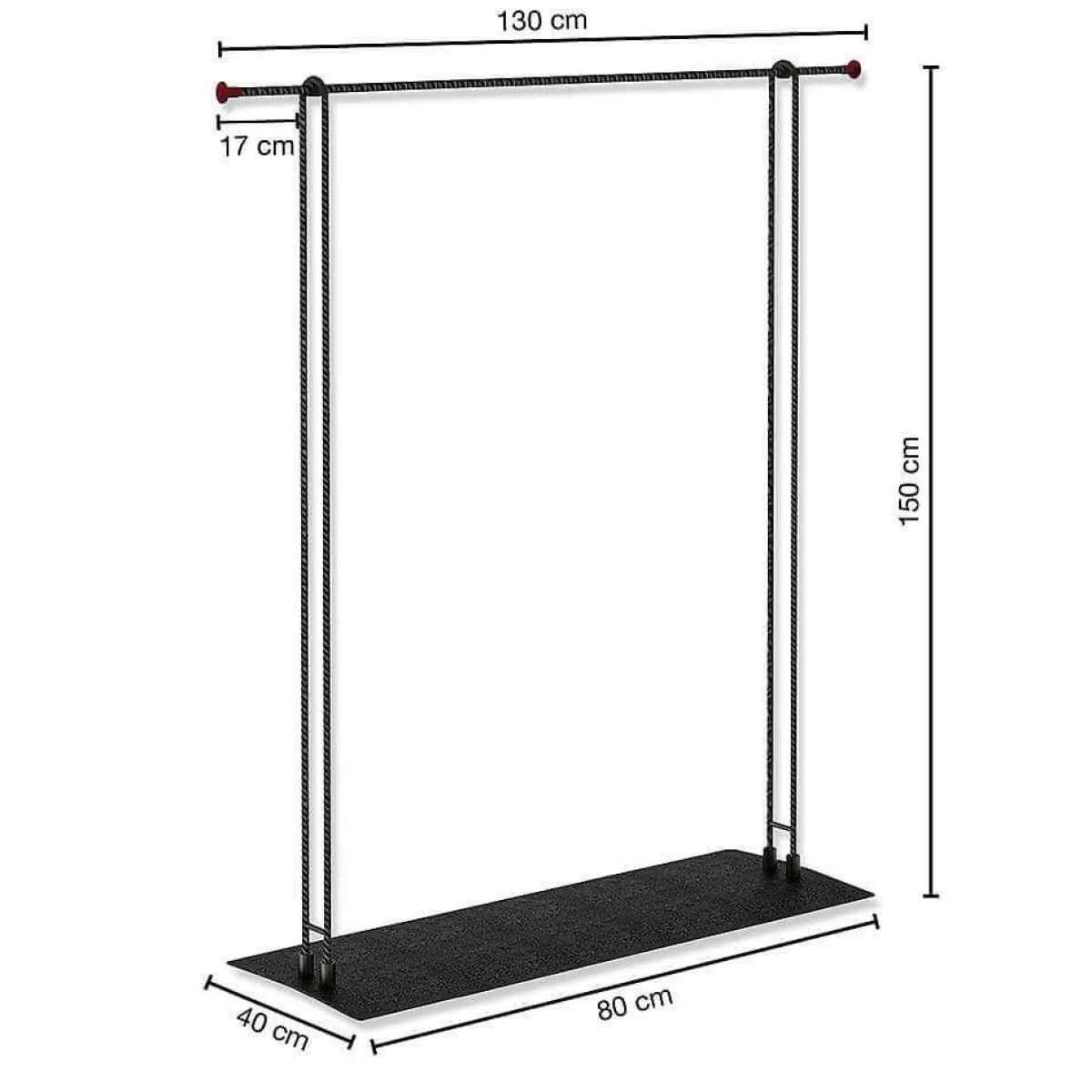 DecoWoerner Clothing Stand LOFT, 130 X 150 Cm