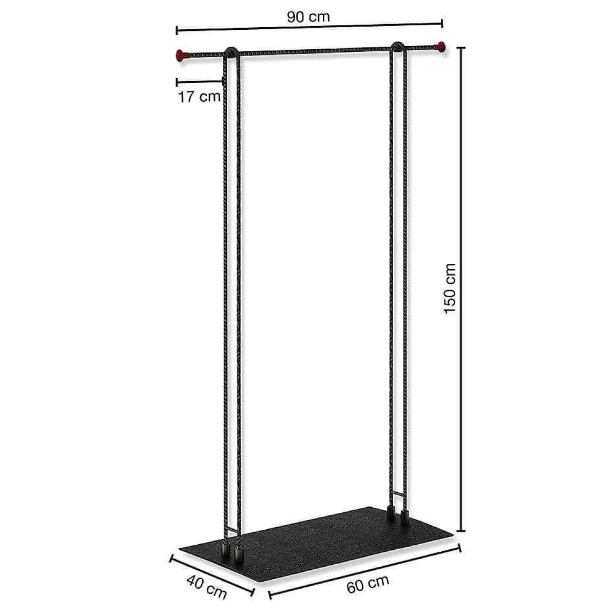 DecoWoerner Clothing Stand LOFT, 90 X 150 Cm