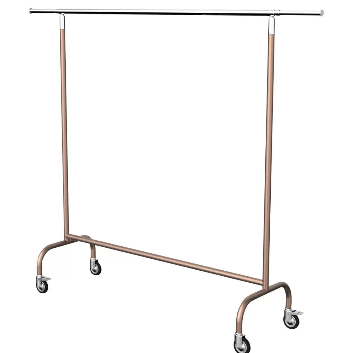 DecoWoerner Coat Rack With Castors Copper 165 Cm