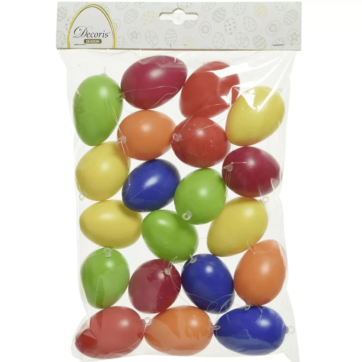 DecoWoerner Colourful Easter Eggs To Hang Up 20 Pieces