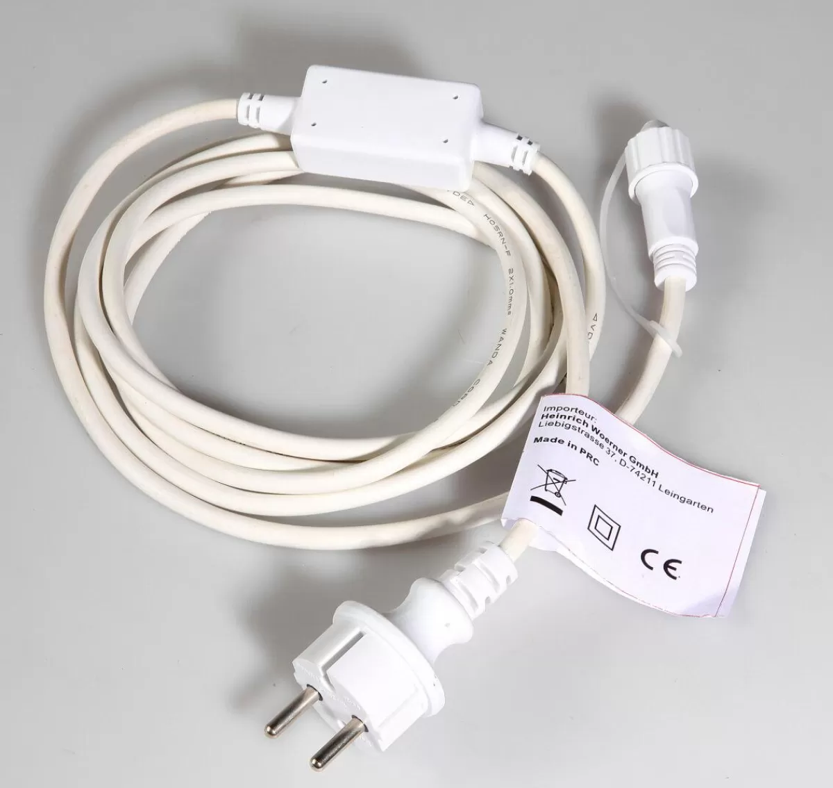 DecoWoerner Connection Cable IP44 For LED Products System IP67, White