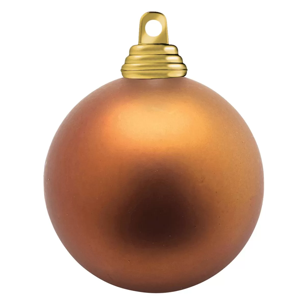 DecoWoerner Copper Matt Christmas Baubles In Flame Retardant Plastic, 6 Cm Ø - 24 Pieces