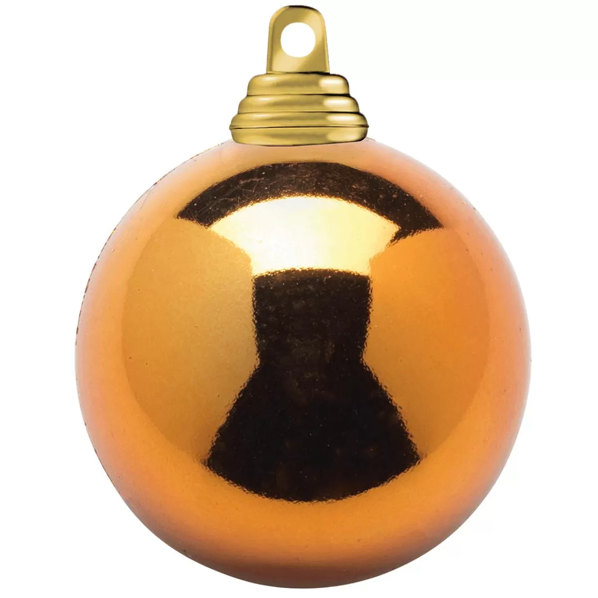 DecoWoerner Copper, Shiny Christmas Baubles Made Of Flame Retardant Plastic, 6 Cm Ø - 24 Pcs.