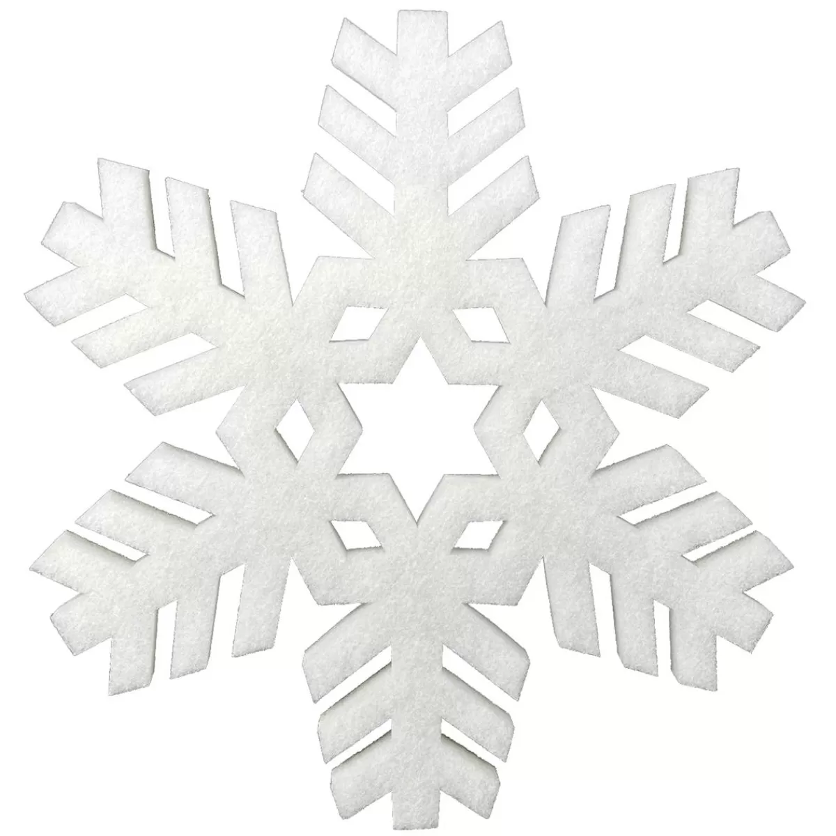 DecoWoerner Cotton Wool Snowflake, Ø 30 Cm