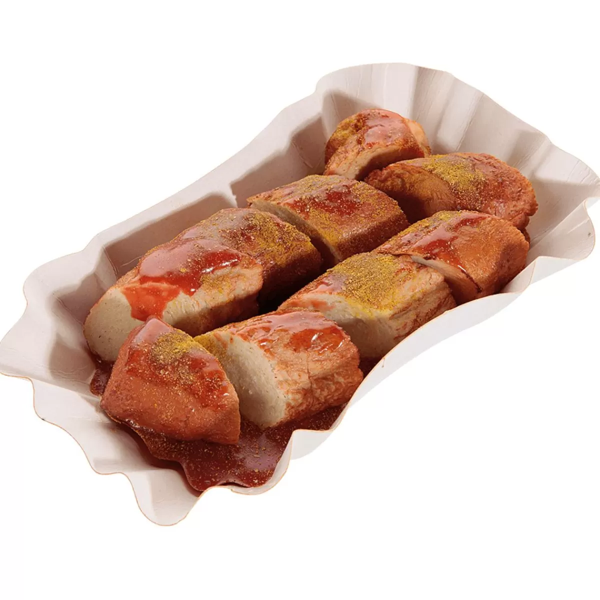 DecoWoerner Curry Sausage White Cut Food Replica 14 Cm