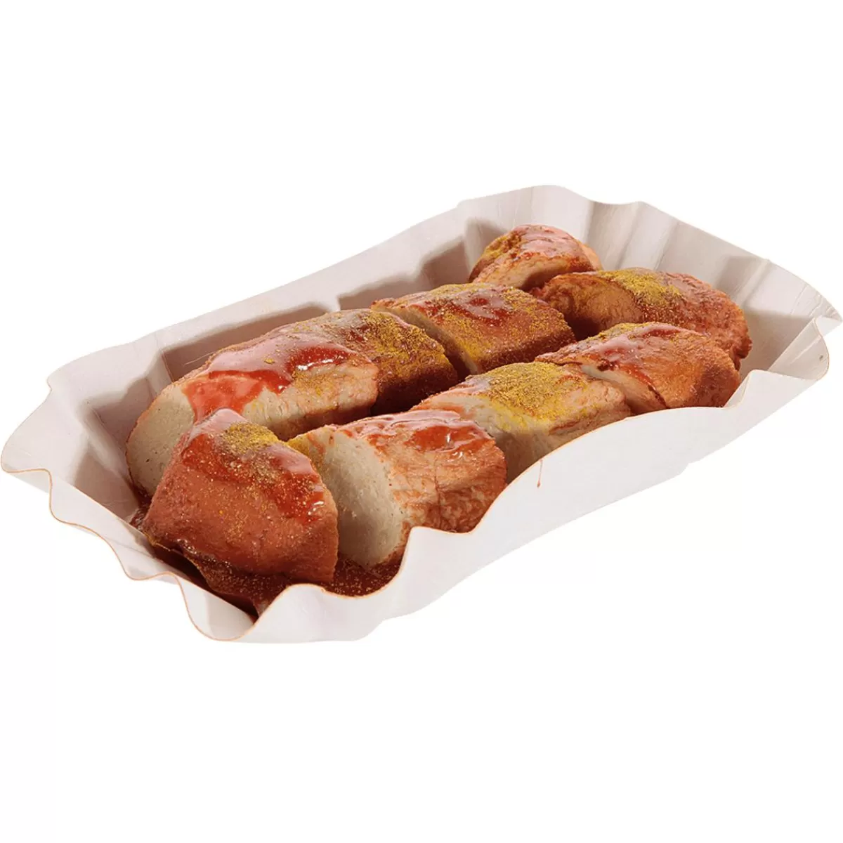 DecoWoerner Curry Sausage White Cut Food Replica 14 Cm