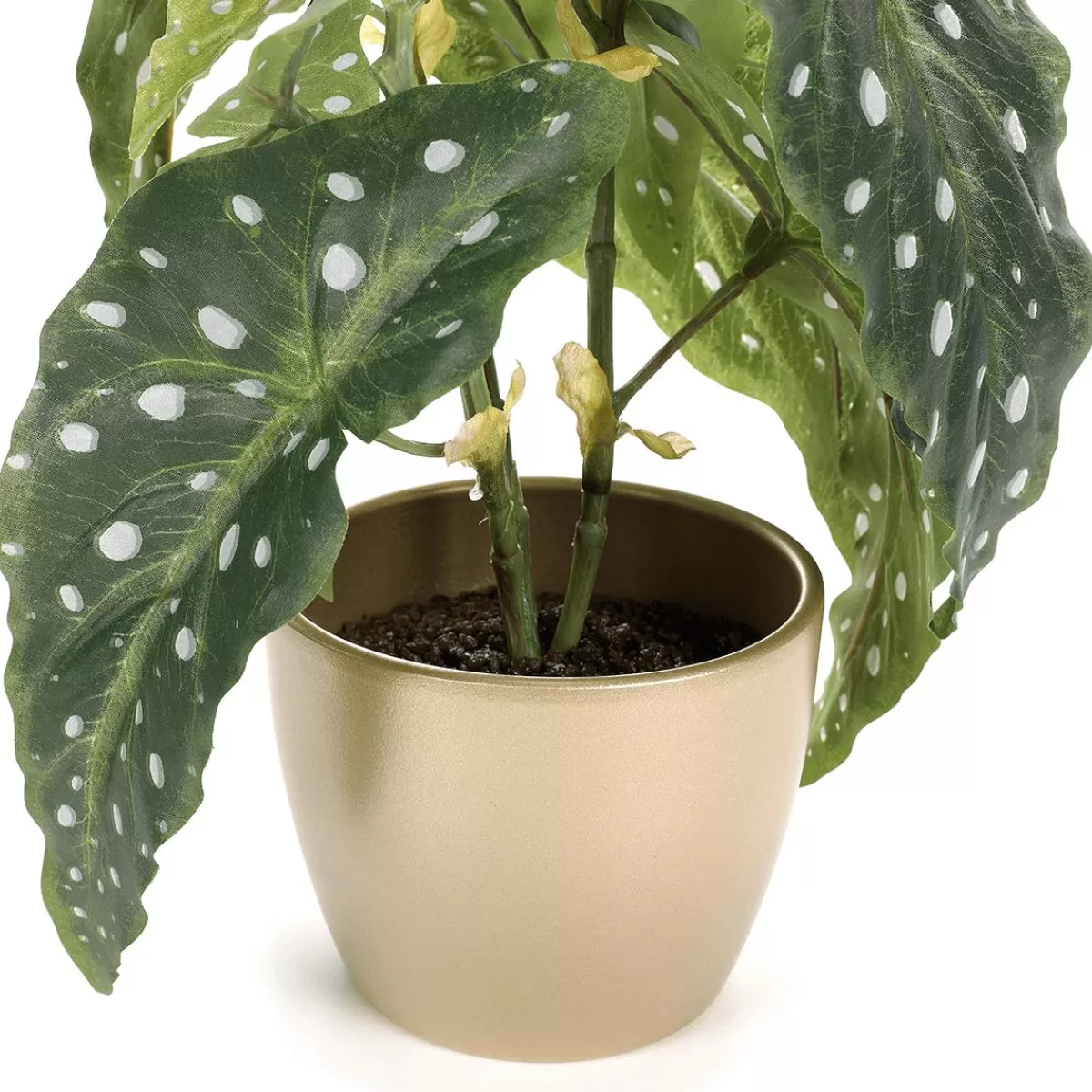 DecoWoerner Deco Artificial Plant Trout Begonia 30 Cm