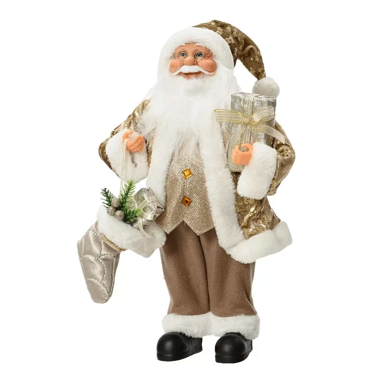 DecoWoerner Deco Father Christmas With Boots 45 Cm