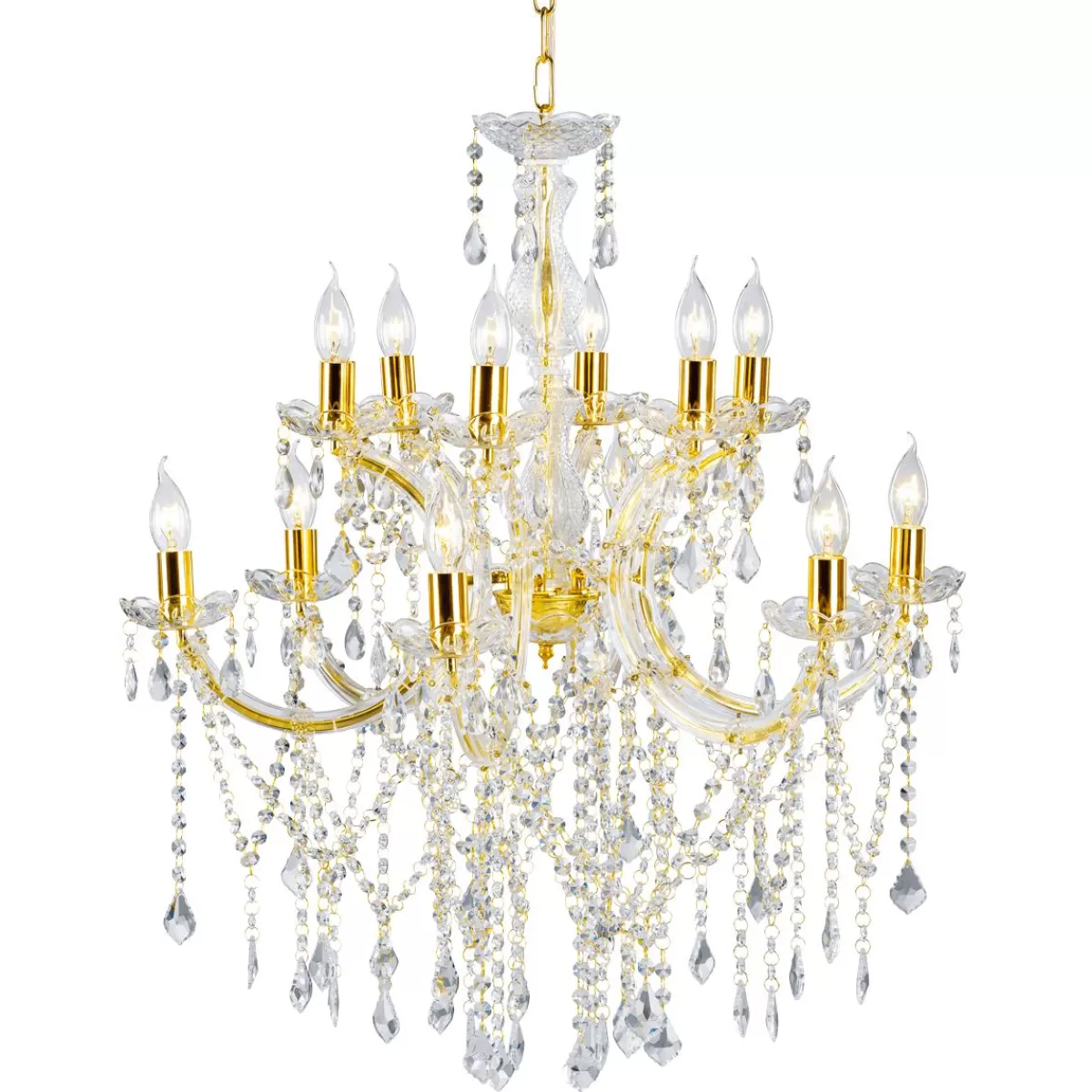 DecoWoerner Deco Glass Chandelier 78 Cm