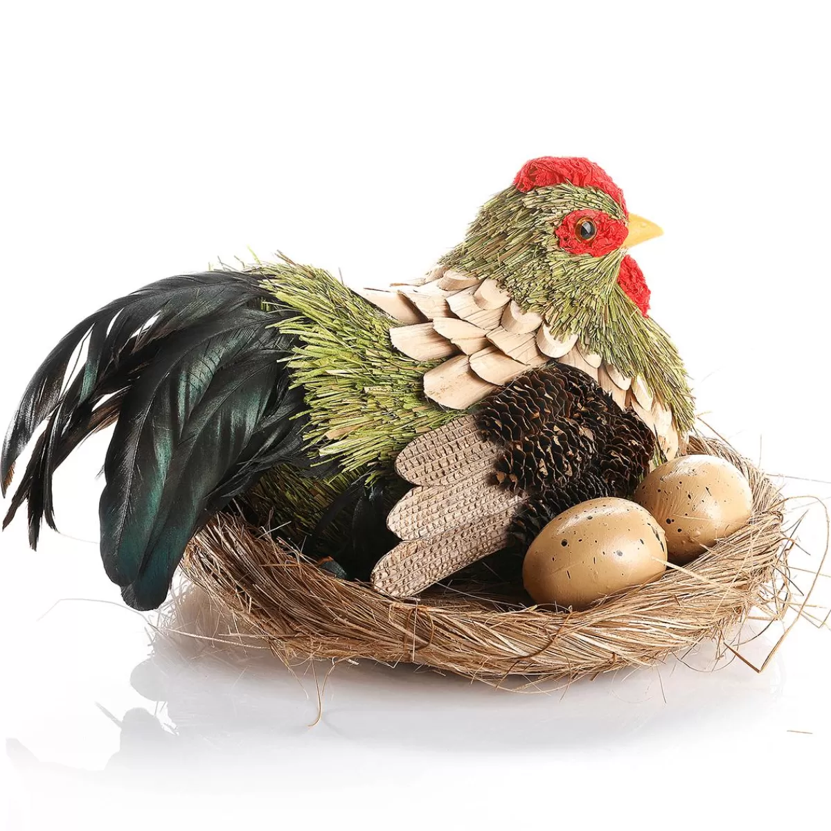 DecoWoerner Deco Hen On Nest 23 Cm Ø, 16 Cm High