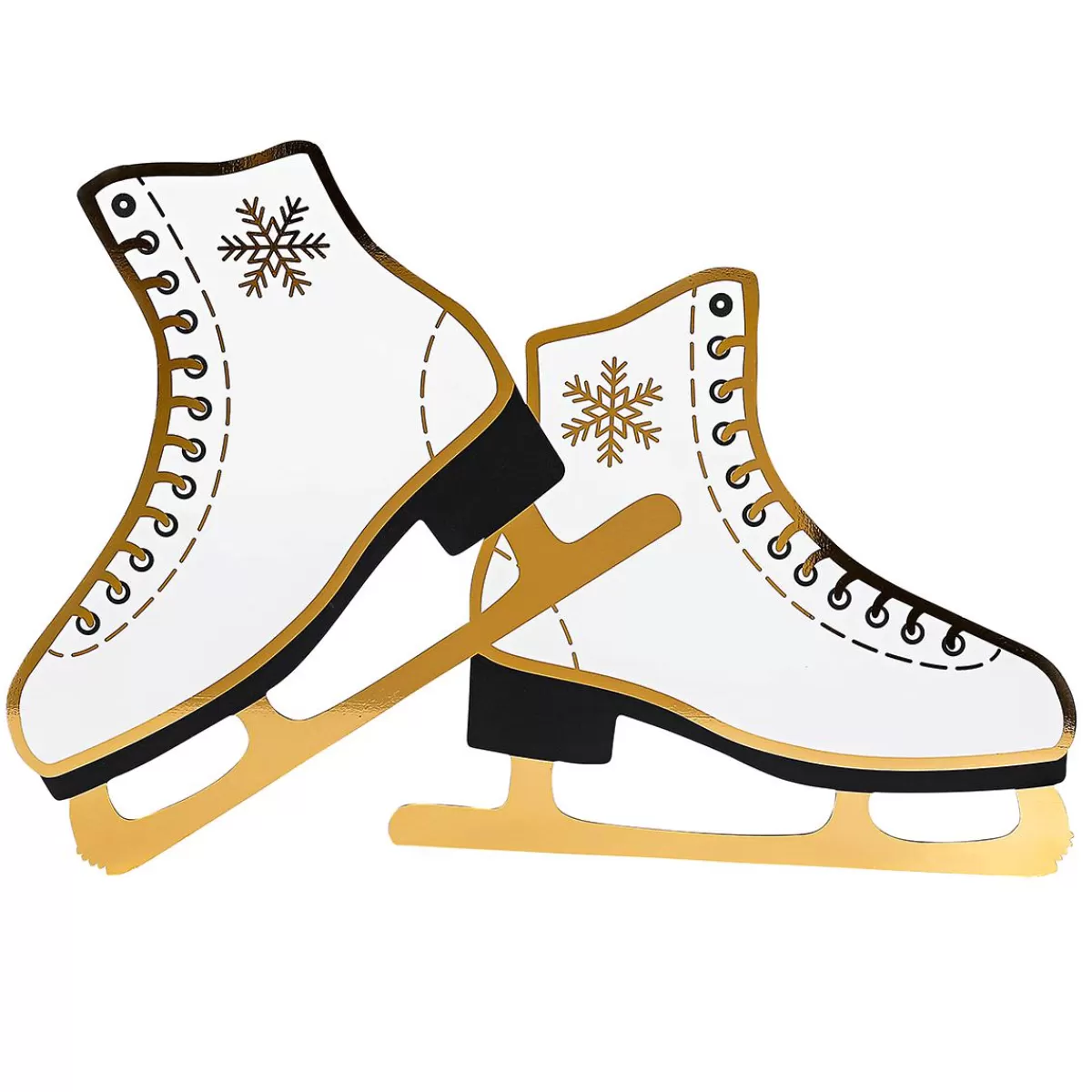 DecoWoerner Deco Ice Skates / Gold 43 X 30 Cm