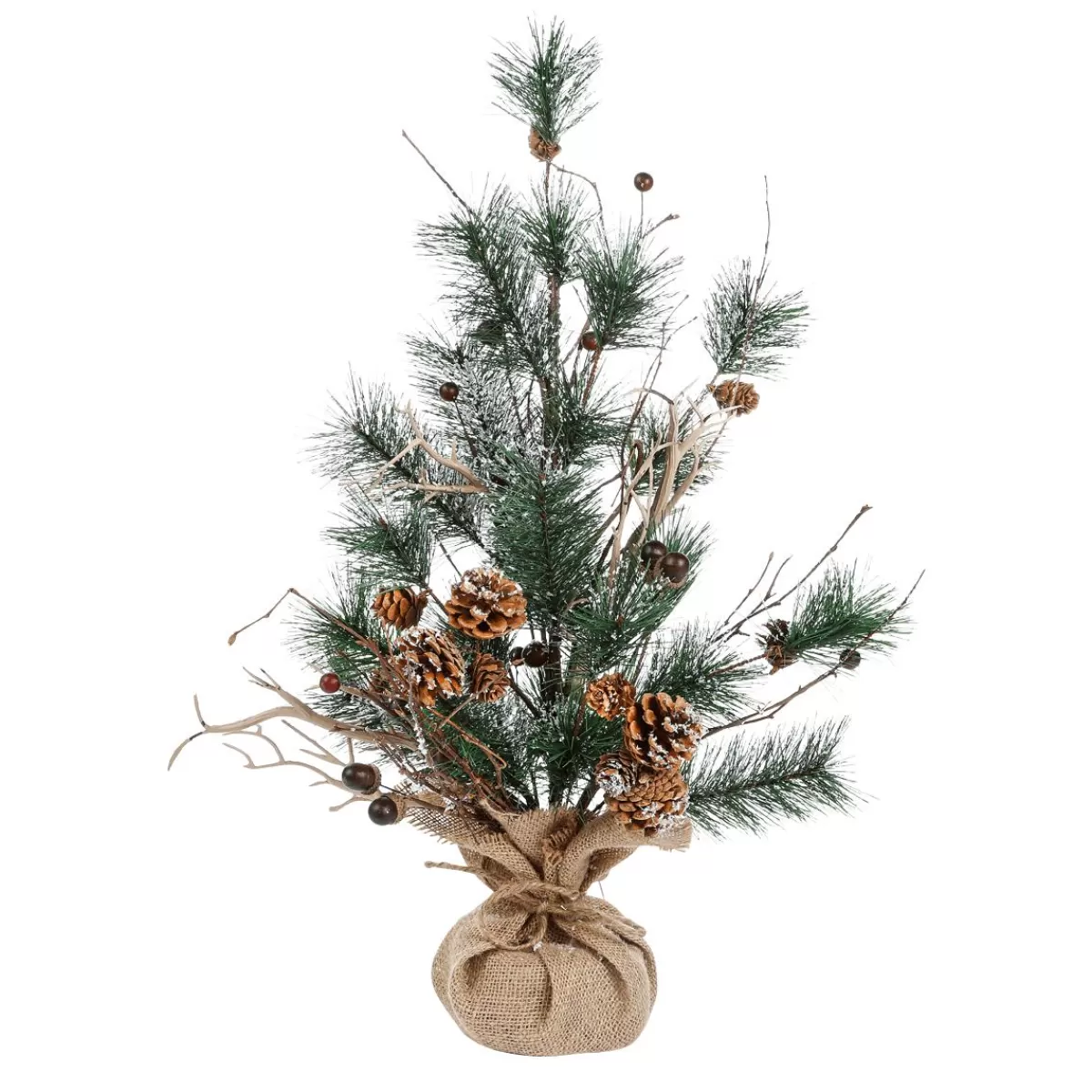 DecoWoerner Deco Pine Mix Mini Tree With Frost 64x42x41 Cm