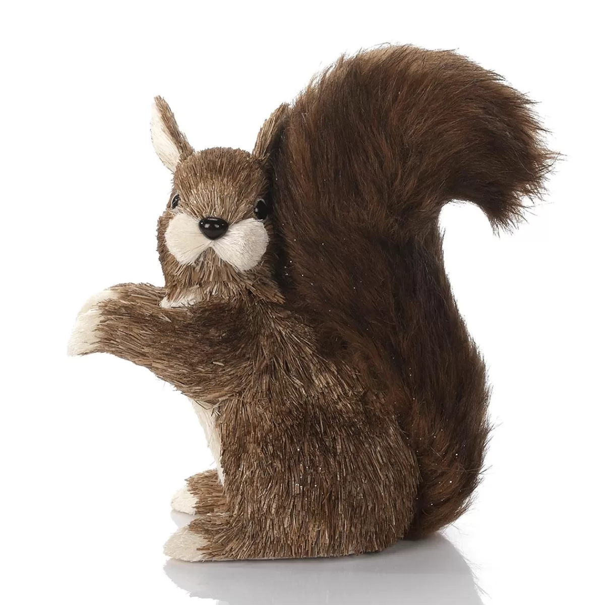 DecoWoerner Deco Straw Squirrel With Bushy Tail 23 Cm