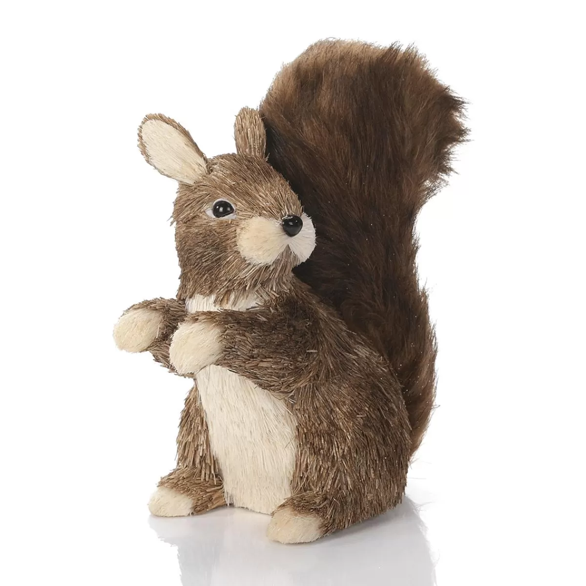 DecoWoerner Deco Straw Squirrel With Bushy Tail 23 Cm