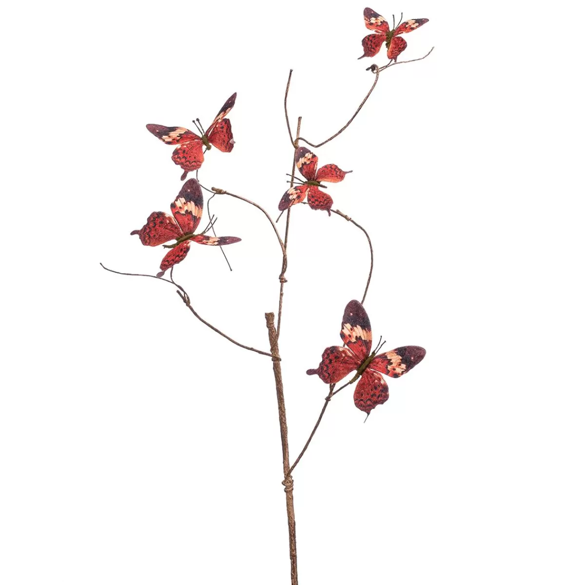 DecoWoerner Decoration Branch With 5 Butterflies, , 95 Cm