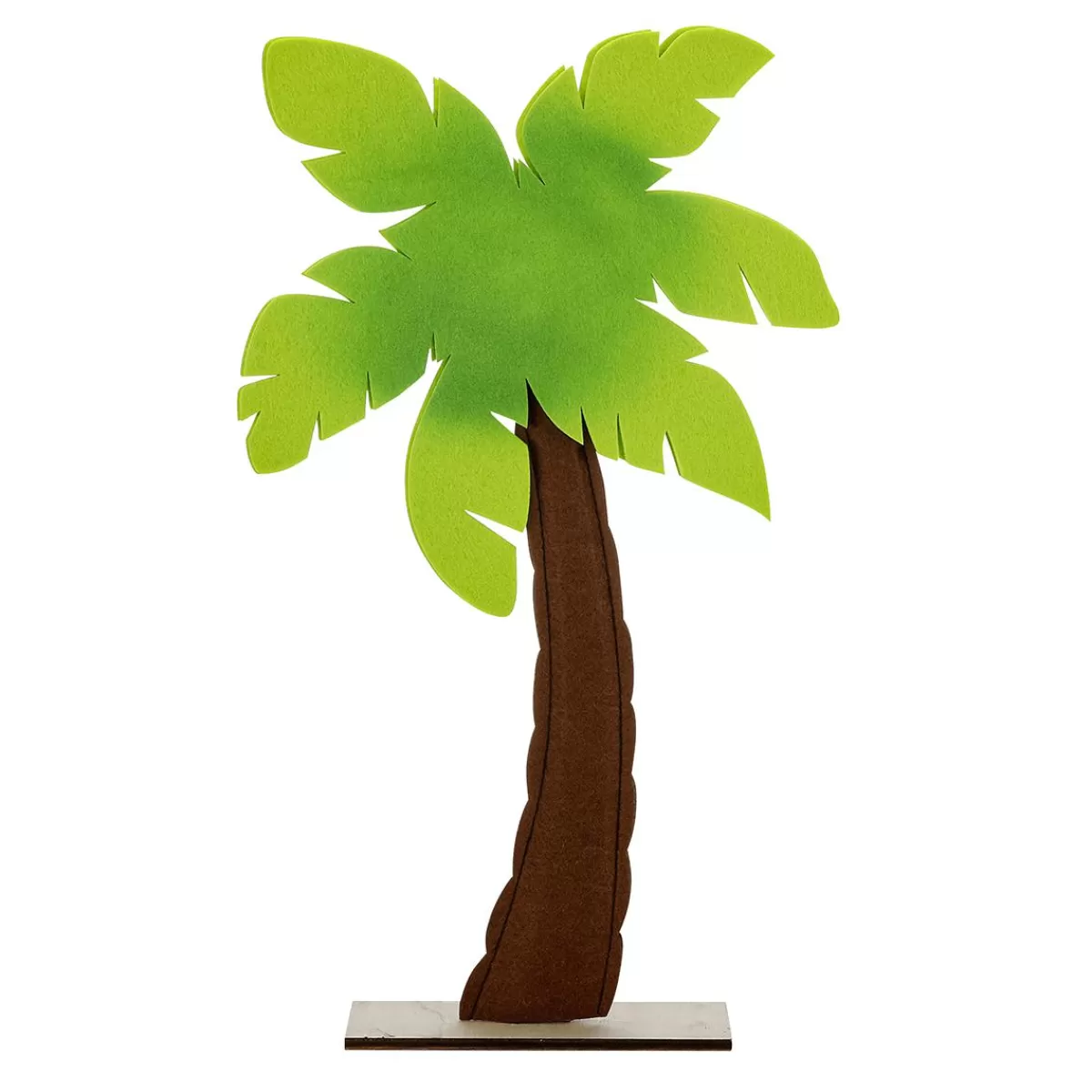 DecoWoerner Decoration Felt Palm Tree On Wooden Base 53,50 Cm