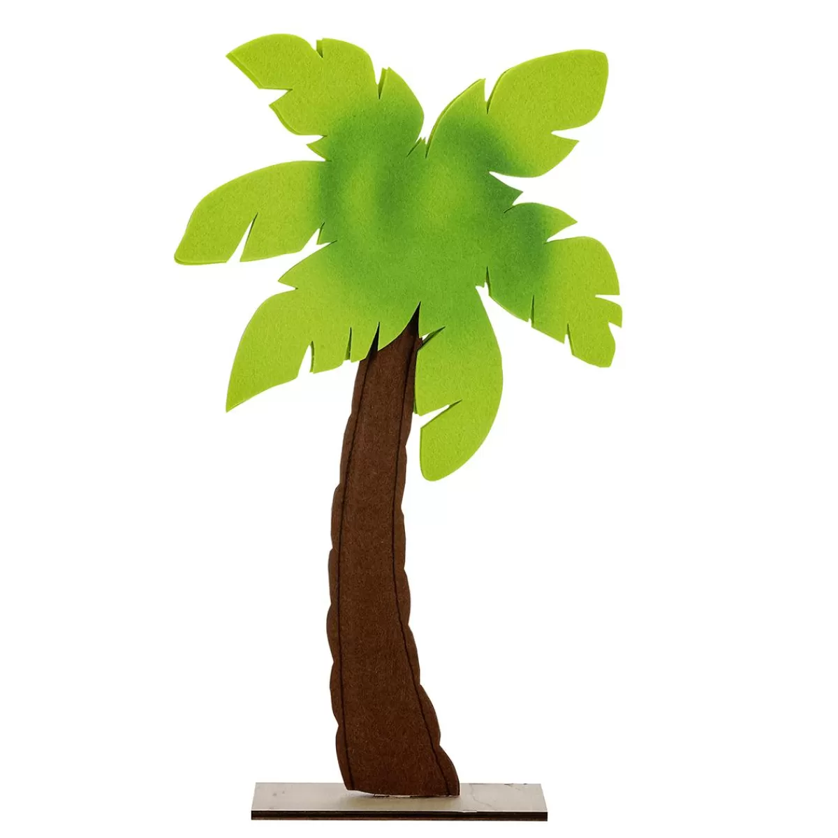 DecoWoerner Decoration Felt Palm Tree On Wooden Base 53,50 Cm