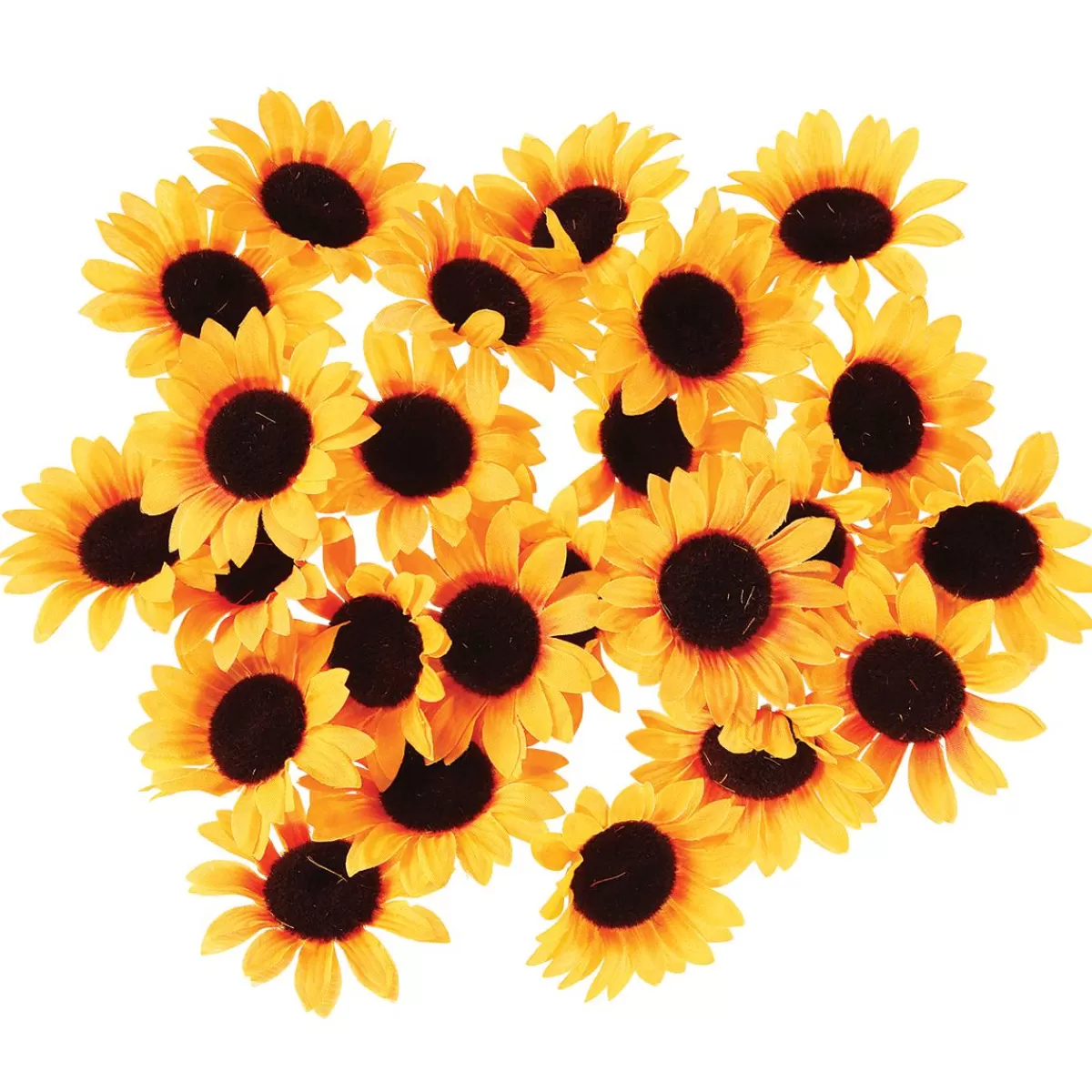 DecoWoerner Decoration Flowers Sunflowers, Pack Of 24 Pieces