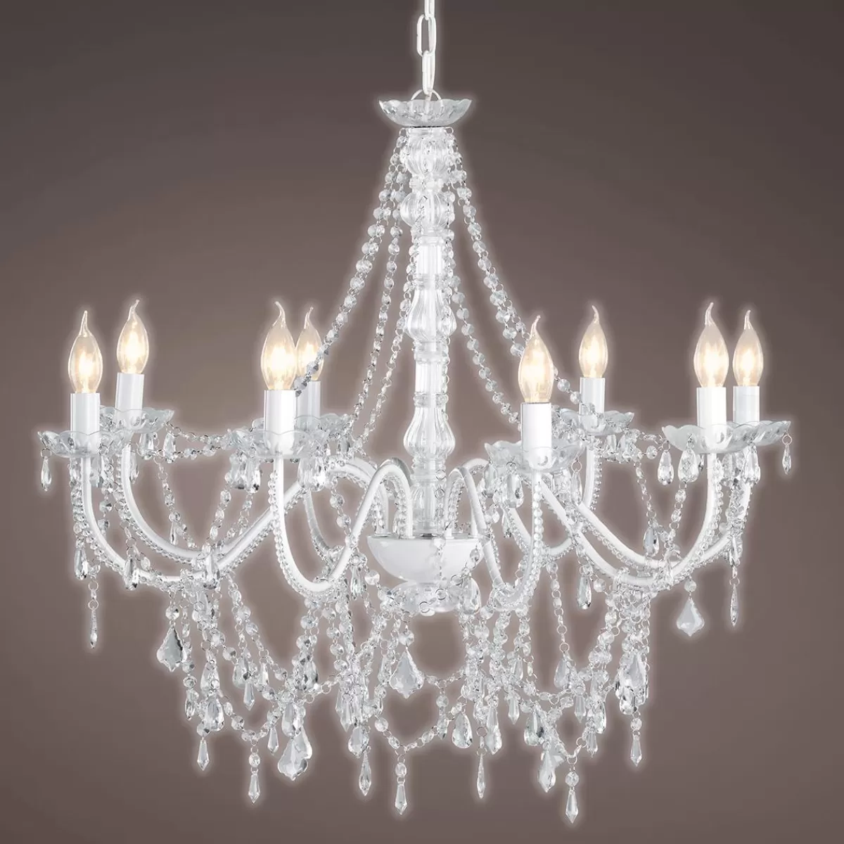 DecoWoerner Decorative Acrylic Chandelier 80 Cm