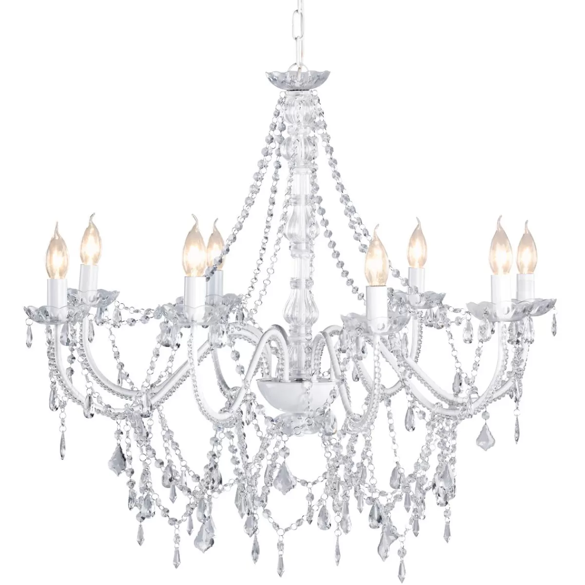 DecoWoerner Decorative Acrylic Chandelier 80 Cm