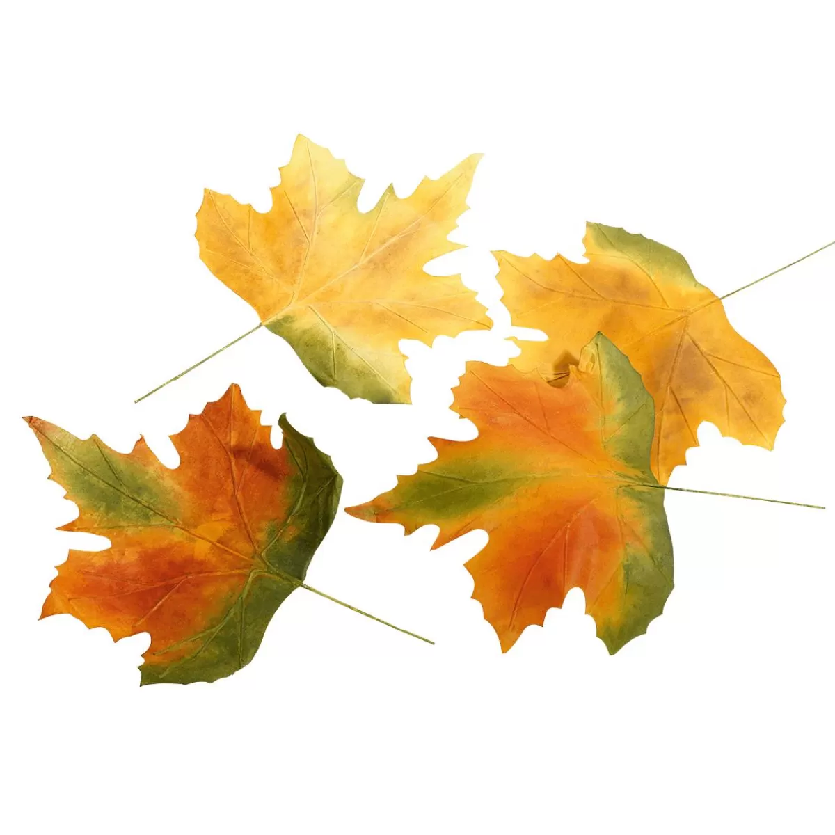 DecoWoerner Decorative Autumn Leaves 50 Cm, 4 Pcs