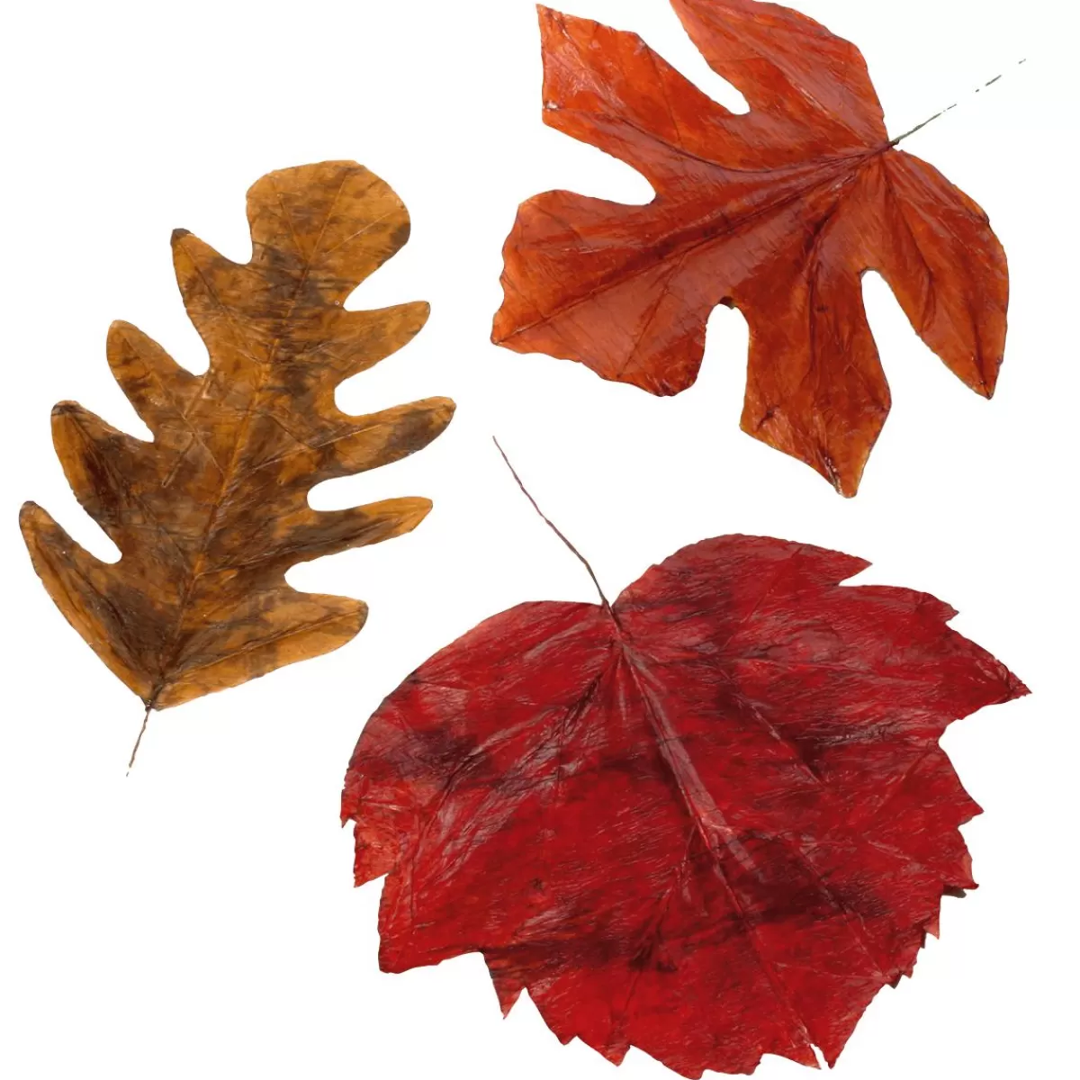 DecoWoerner Decorative Autumn Leaves 80 Cm, 3 Pcs