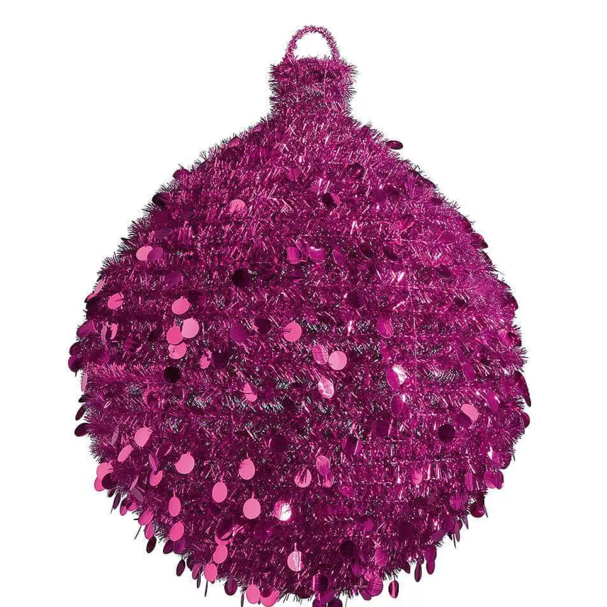 DecoWoerner Decorative Ball Tinsel, Ø 100 Cm, Pink