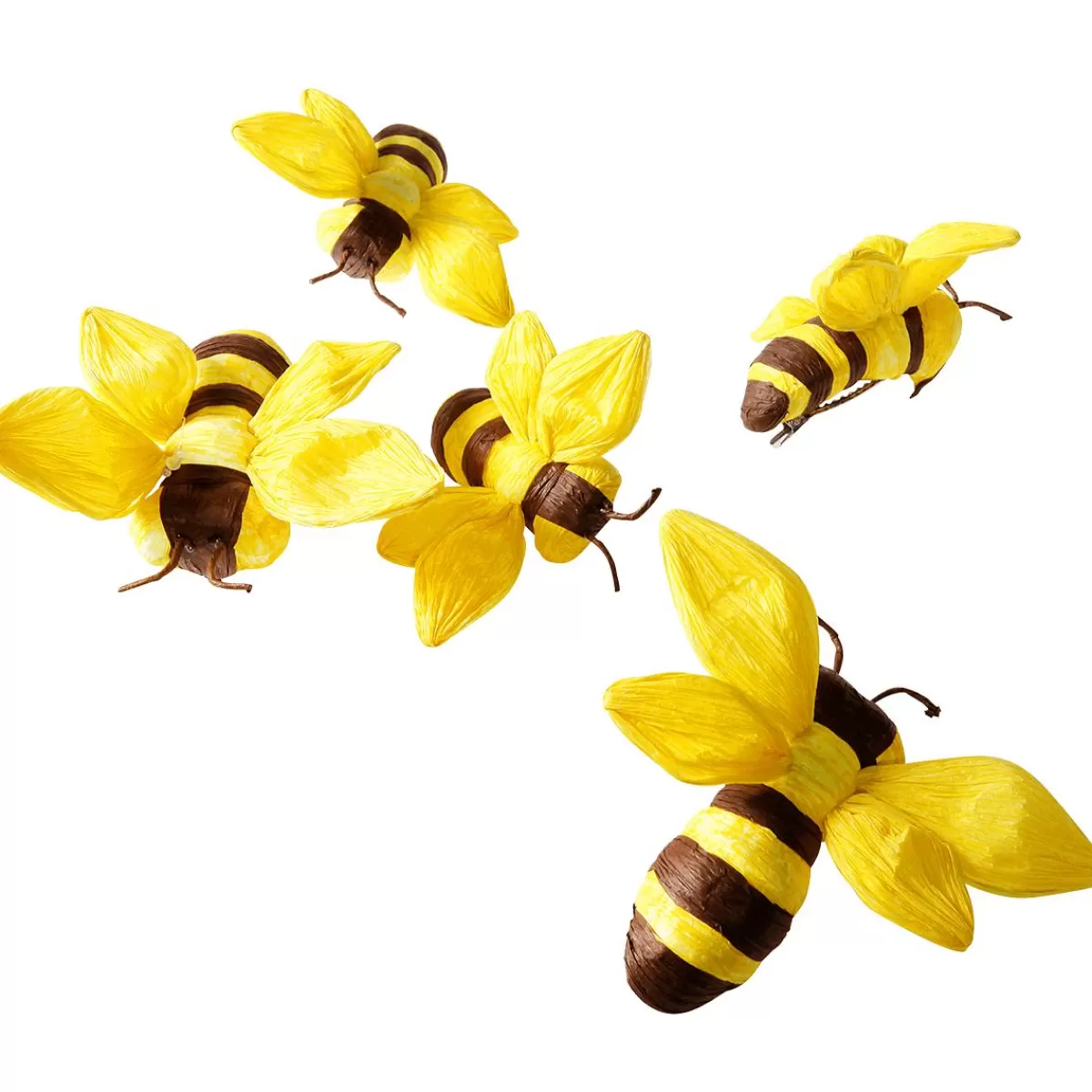 DecoWoerner Decorative Bees 10-14 Cm, 5 Pcs