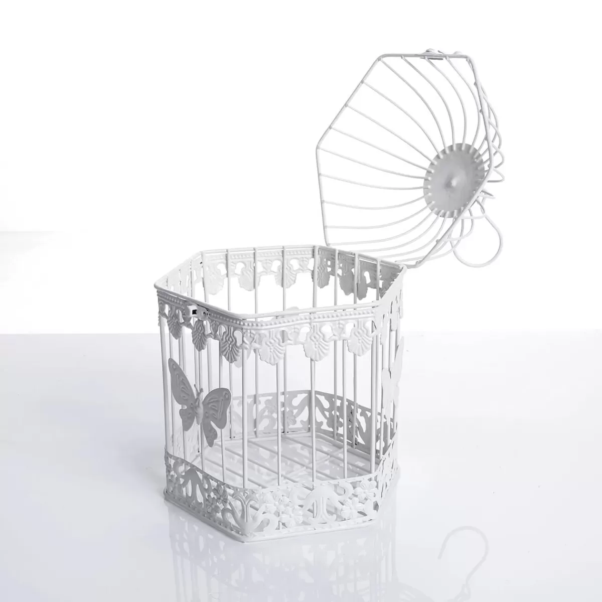 DecoWoerner Decorative Bird Cage Set 2 Pcs. 48x26x23 Cm / 41x21x18 Cm