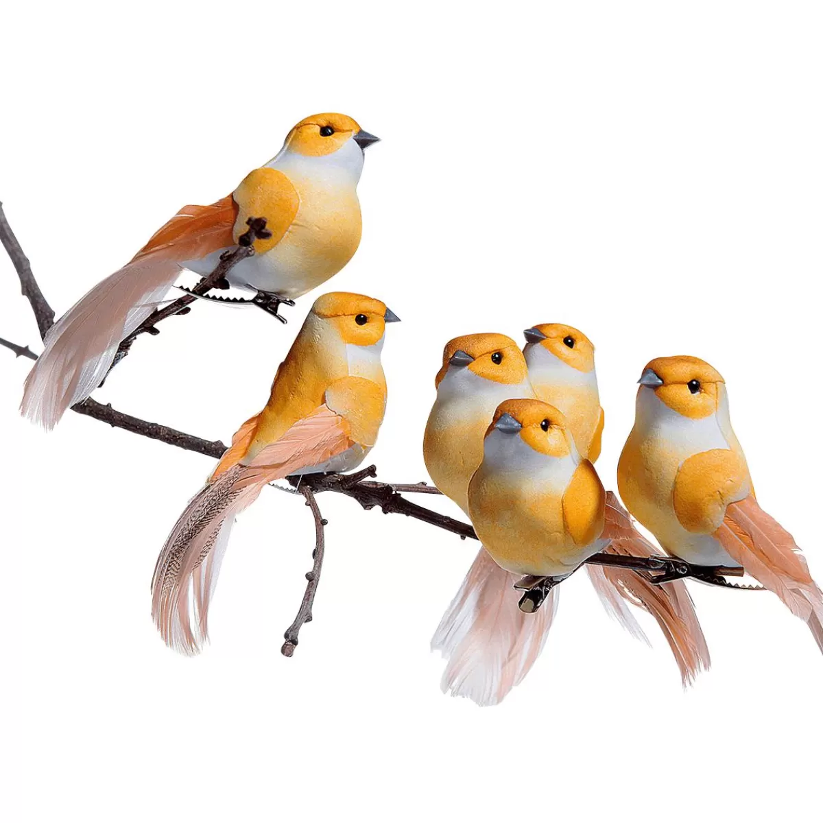 DecoWoerner Decorative Birds 10 Cm, 6 Pcs