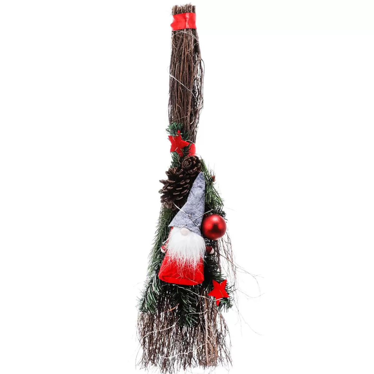 DecoWoerner Decorative Broom With LED 55 Cm