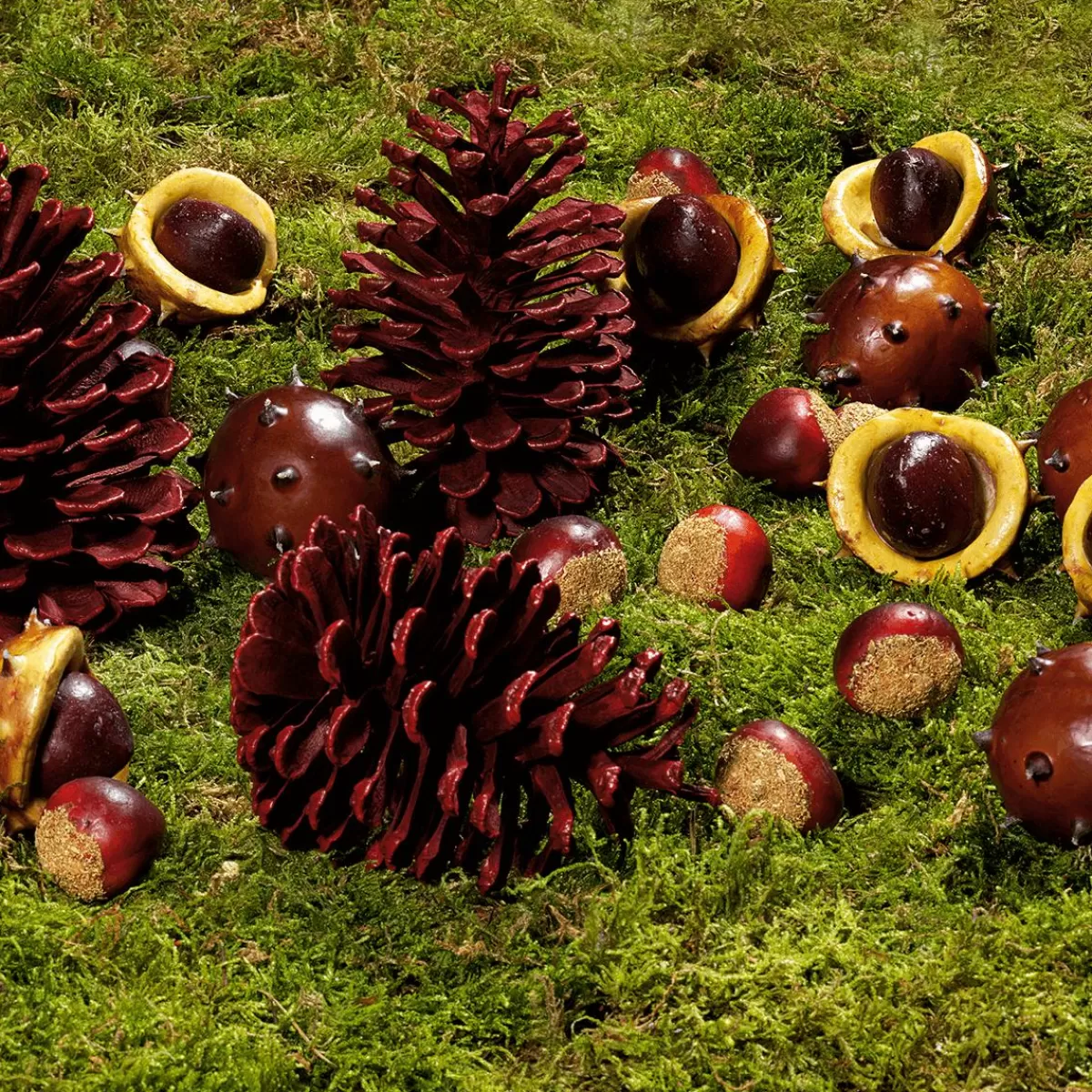 DecoWoerner Decorative Chestnuts, Ø 5 Cm, 22 Pcs