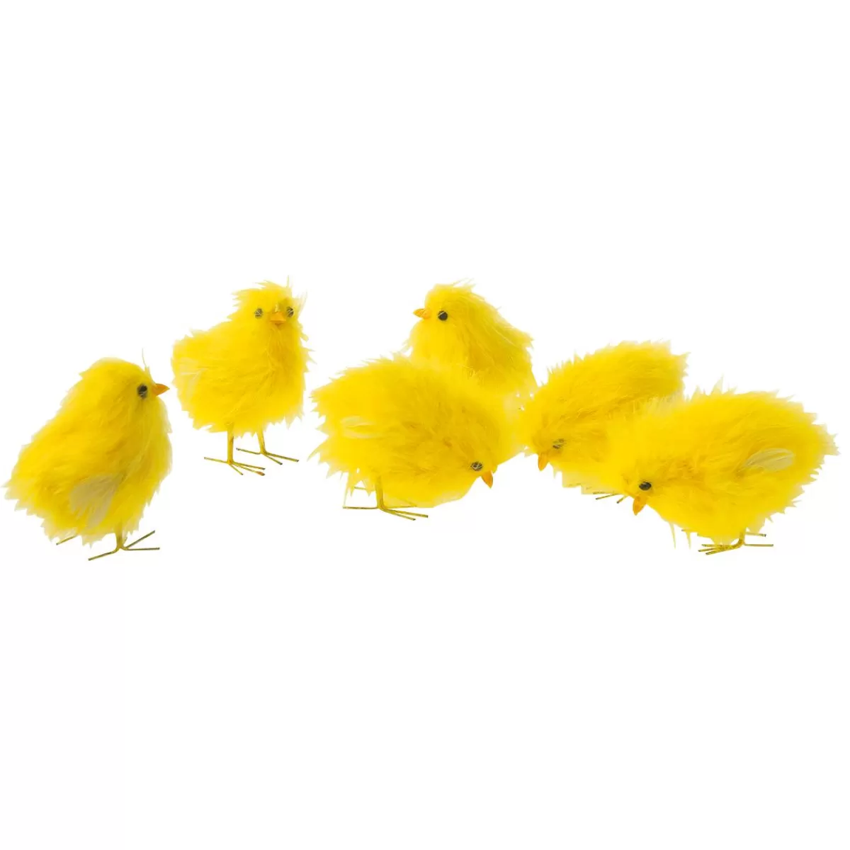 DecoWoerner Decorative Chicks 9 Cm, 6 Pcs