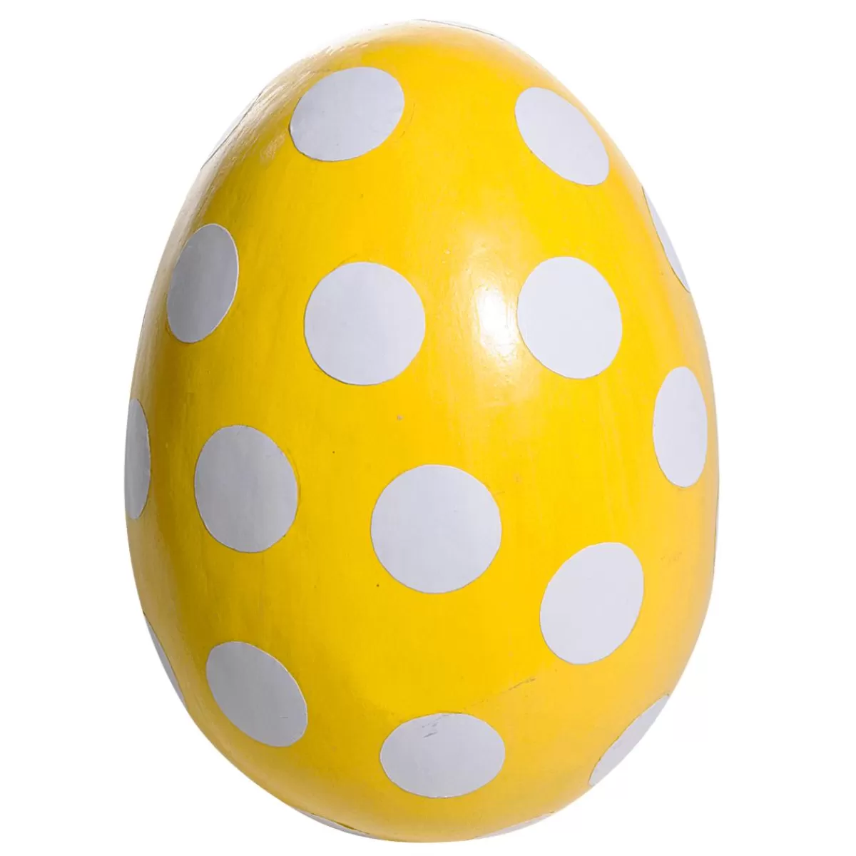 DecoWoerner Decorative Easter Egg Dotted 18 Cm, / White