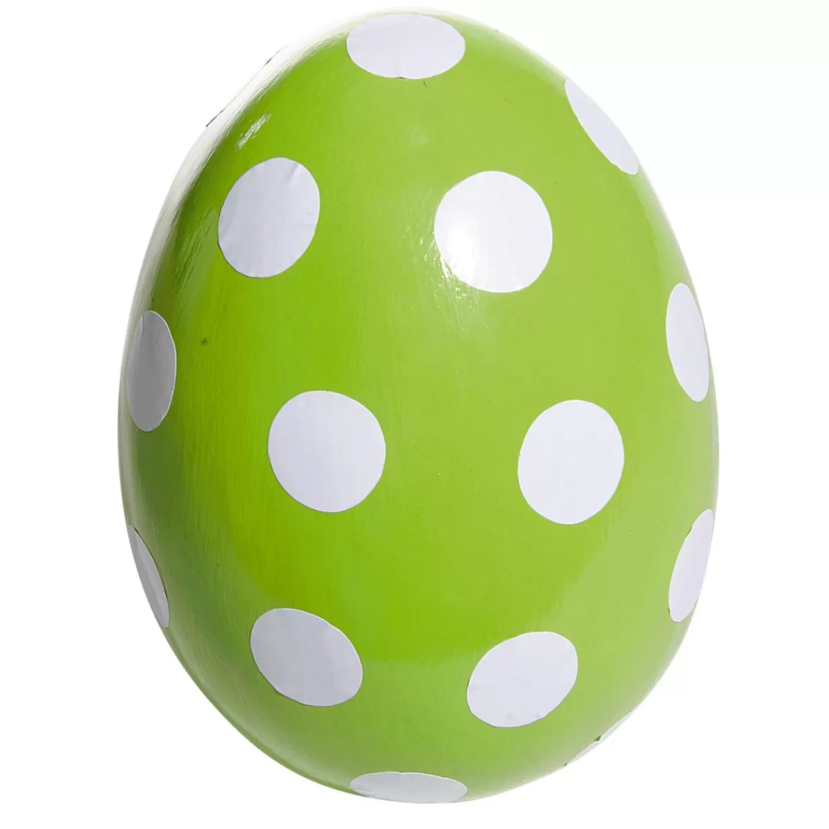 DecoWoerner Decorative Easter Egg Dotted 18 Cm, Yellow / White