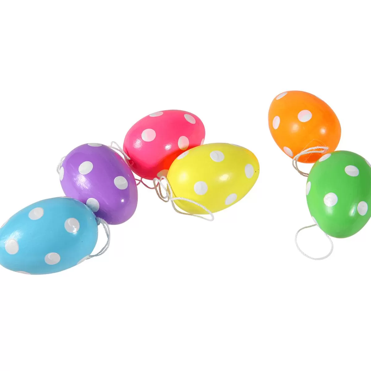 DecoWoerner Decorative Easter Eggs 6 Cm, Dotted, 6 Pcs